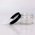 100ml round clear face cream glass cosmetic cream jars with lid